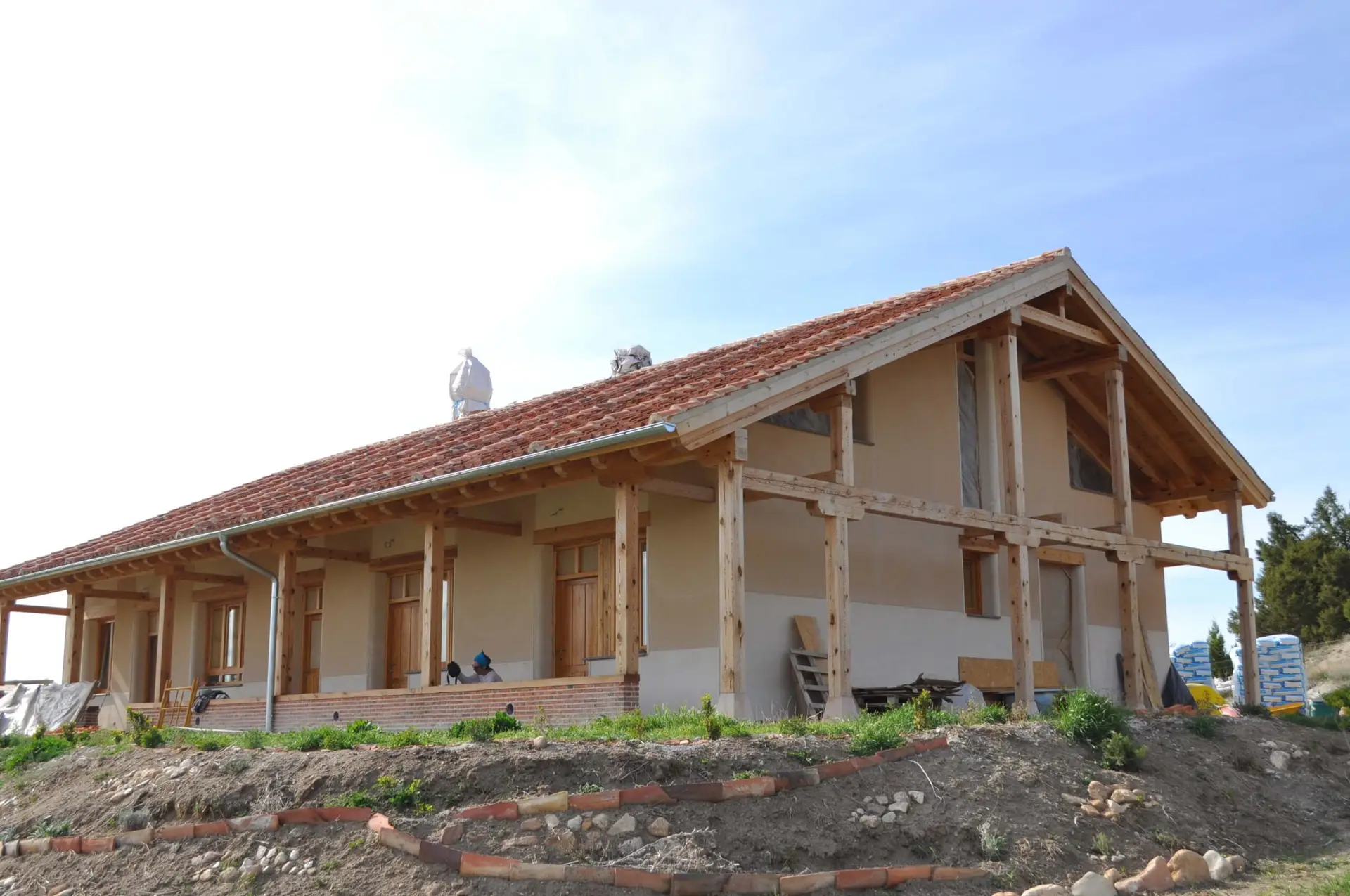 Imagen de una construcción de una casa unifamiliar